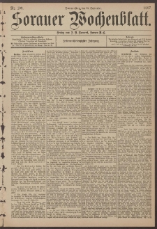 Sorauer Wochenblatt, Nr. 109. (15. September 1887)