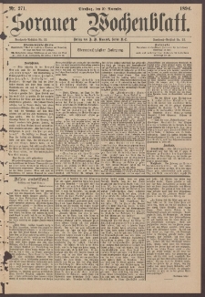 Sorauer Wochenblatt, Nr. 271. (20. November 1894)