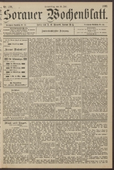 Sorauer Wochenblatt, Nr. 134. (28. Juli 1892)