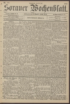 Sorauer Wochenblatt, Nr. 136. (30. Juli 1892)