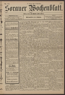 Sorauer Wochenblatt, Nr. 114. (27. September 1887)