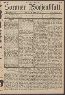 Sorauer Wochenblatt, Nr. 277. (28. November 1894)
