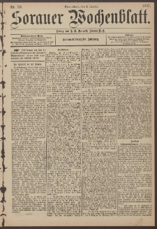 Sorauer Wochenblatt, Nr. 116. (1. October 1887)