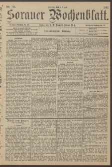 Sorauer Wochenblatt, Nr. 141. (5. August 1892)