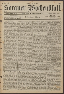 Sorauer Wochenblatt, Nr. 147. (12. August 1892)