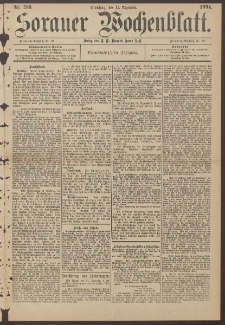 Sorauer Wochenblatt, Nr. 288. (11. Dezember 1894)