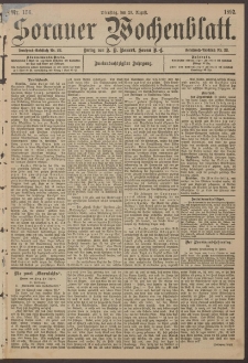Sorauer Wochenblatt, Nr. 156. (23. August 1892)