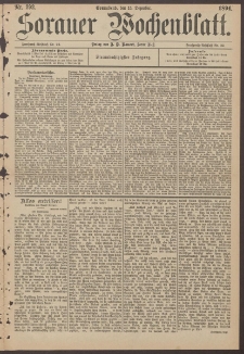 Sorauer Wochenblatt, Nr. 292. (15. Dezember 1894)