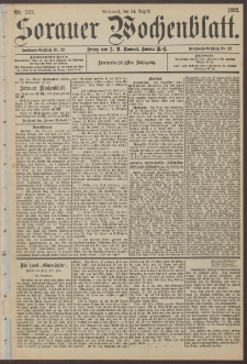Sorauer Wochenblatt, Nr. 157. (24. August 1892)