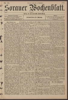 Sorauer Wochenblatt, Nr. 134. (12. November 1887)