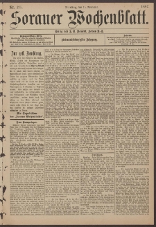Sorauer Wochenblatt, Nr. 135. (15. November 1887)