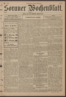 Sorauer Wochenblatt, Nr. 140. (26. November 1887)
