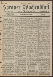 Sorauer Wochenblatt, Nr. 169. (7. September 1892)