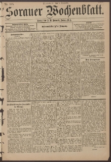 Sorauer Wochenblatt, Nr. 143. (3. December 1887)