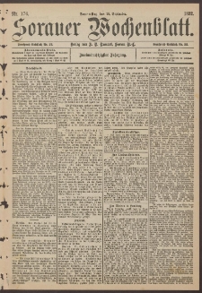 Sorauer Wochenblatt, Nr. 176. (15. September 1892)