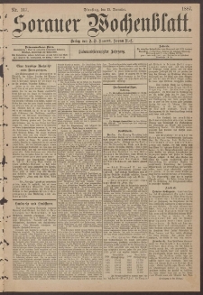 Sorauer Wochenblatt, Nr. 147. (13. December 1887)