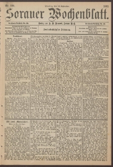 Sorauer Wochenblatt, Nr. 180. (20. September 1892)