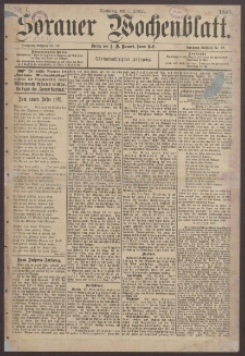 Sorauer Wochenblatt, Nr. 1. (1. Januar 1895)