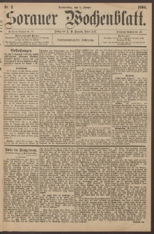 Sorauer Wochenblatt, Nr. 2. (3. Januar 1895)