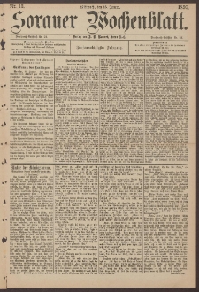 Sorauer Wochenblatt, Nr. 13. (16. Januar 1895)