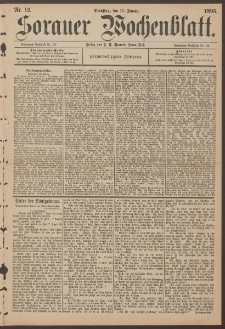 Sorauer Wochenblatt, Nr. 12. (15. Januar 1895)