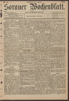 Sorauer Wochenblatt, Nr. 16. (19. Januar 1895)