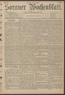 Sorauer Wochenblatt, Nr. 21. (25. Januar 1895)