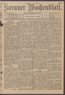 Sorauer Wochenblatt, Nr. 9. (11. Januar 1896)