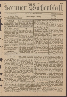 Sorauer Wochenblatt, Nr. 14. (17. Januar 1896)