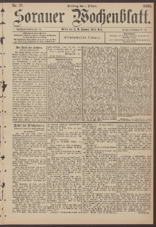 Sorauer Wochenblatt, Nr. 27. (1. Februar 1895)