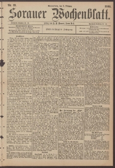 Sorauer Wochenblatt, Nr. 28. (2. Februar 1895)