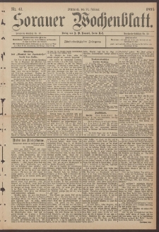 Sorauer Wochenblatt, Nr. 43. (20. Februar 1895)