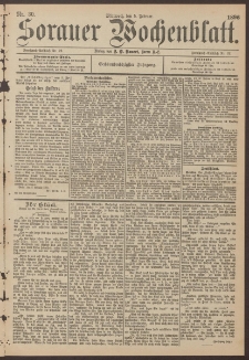 Sorauer Wochenblatt, Nr. 30. (5. Februar 1896)