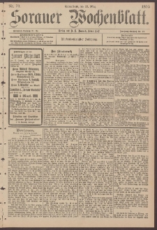 Sorauer Wochenblatt, Nr. 70. (23. März 1895)