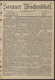 Sorauer Wochenblatt, Nr. 52. (1. M&auml;rz 1896)