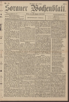 Sorauer Wochenblatt, Nr. 79. (3 April 1895)