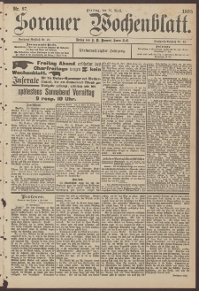 Sorauer Wochenblatt, Nr. 87. (12. April 1895)