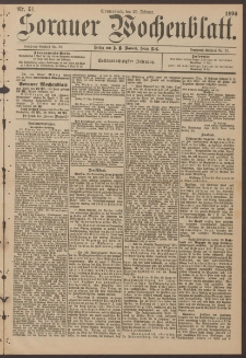 Sorauer Wochenblatt, Nr. 51. (29. Februar 1896)