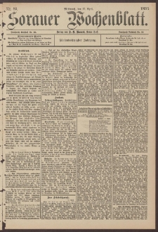 Sorauer Wochenblatt, Nr. 89. (17. April 1895)