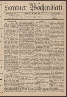 Sorauer Wochenblatt, Nr. 91 (19. April 1895)