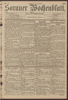 Sorauer Wochenblatt, Nr. 61. (12. M&auml;rz 1896)