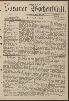 Sorauer Wochenblatt, Nr. 100. (30. April 1895)