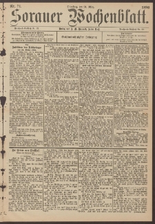 Sorauer Wochenblatt, Nr. 71. (24. März 1896)
