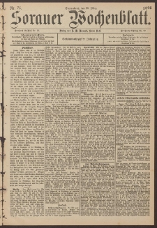 Sorauer Wochenblatt, Nr. 75. (28. März 1896)