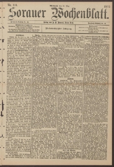 Sorauer Wochenblatt, Nr. 113. (15. Mai 1895)