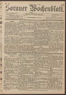 Sorauer Wochenblatt, Nr. 83. (9. April 1896)