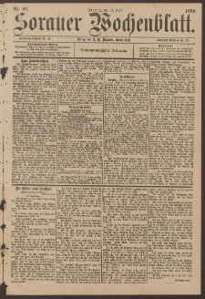 Sorauer Wochenblatt, Nr. 90. (17. April 1896)