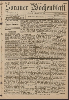Sorauer Wochenblatt, No. 96. (24. April 1896)