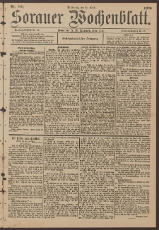 Sorauer Wochenblatt, No. 100. (29. April 1896)