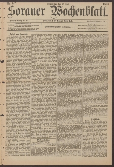 Sorauer Wochenblatt, Nr. 147. (27. Juni 1895)